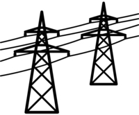 Icon: Stilisierte Strommasten